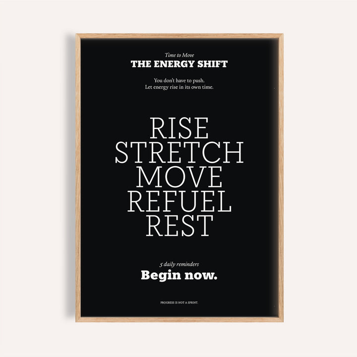 Framed Motivational Posters with Quotes with black and white minimalist text design