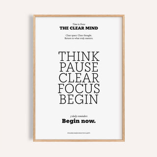 Motivational Art for the Office framed print with black text and a wooden frame