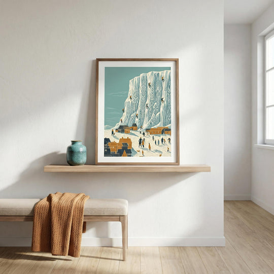 Póster de escalada de montaña