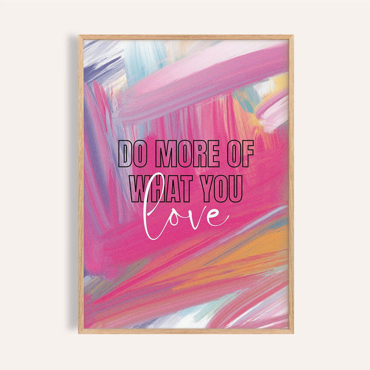 Framed Pink Motivational Posters with abstract pink and orange brushstrokes and inspirational quote