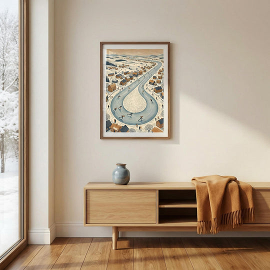 Arte de pueblo invernal