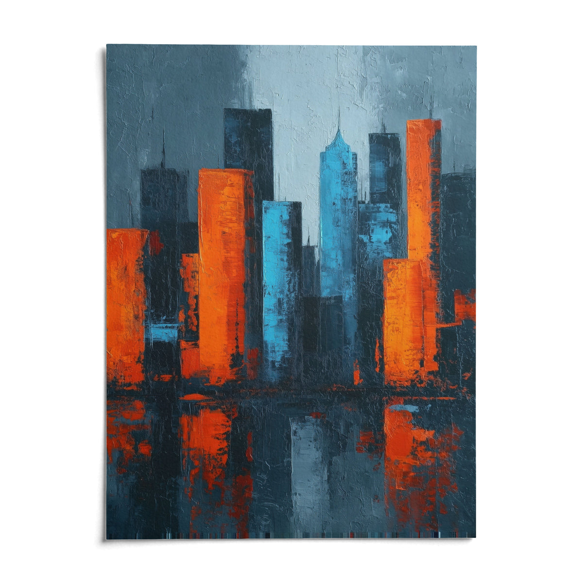 Abstract City Poster, shown as an unframed paper print on a plain white background