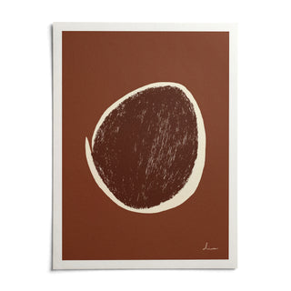 Abstract Earth Tone Art Print, shown as an unframed paper print on a plain white background