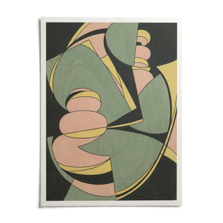 Abstract Geometric Art Print, shown as an unframed paper print on a plain white background