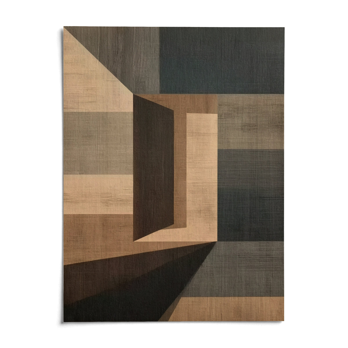 Abstract Geometric Wall Art, shown as an unframed paper print on a plain white background
