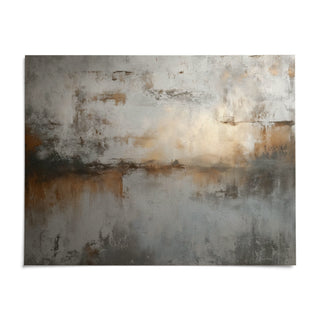 Abstract Gray Art Print, shown as an unframed paper print on a plain white background