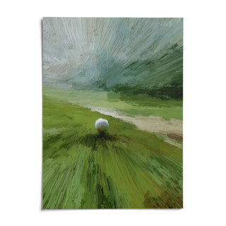 Abstract Green Wall Art, shown as an unframed paper print on a plain white background