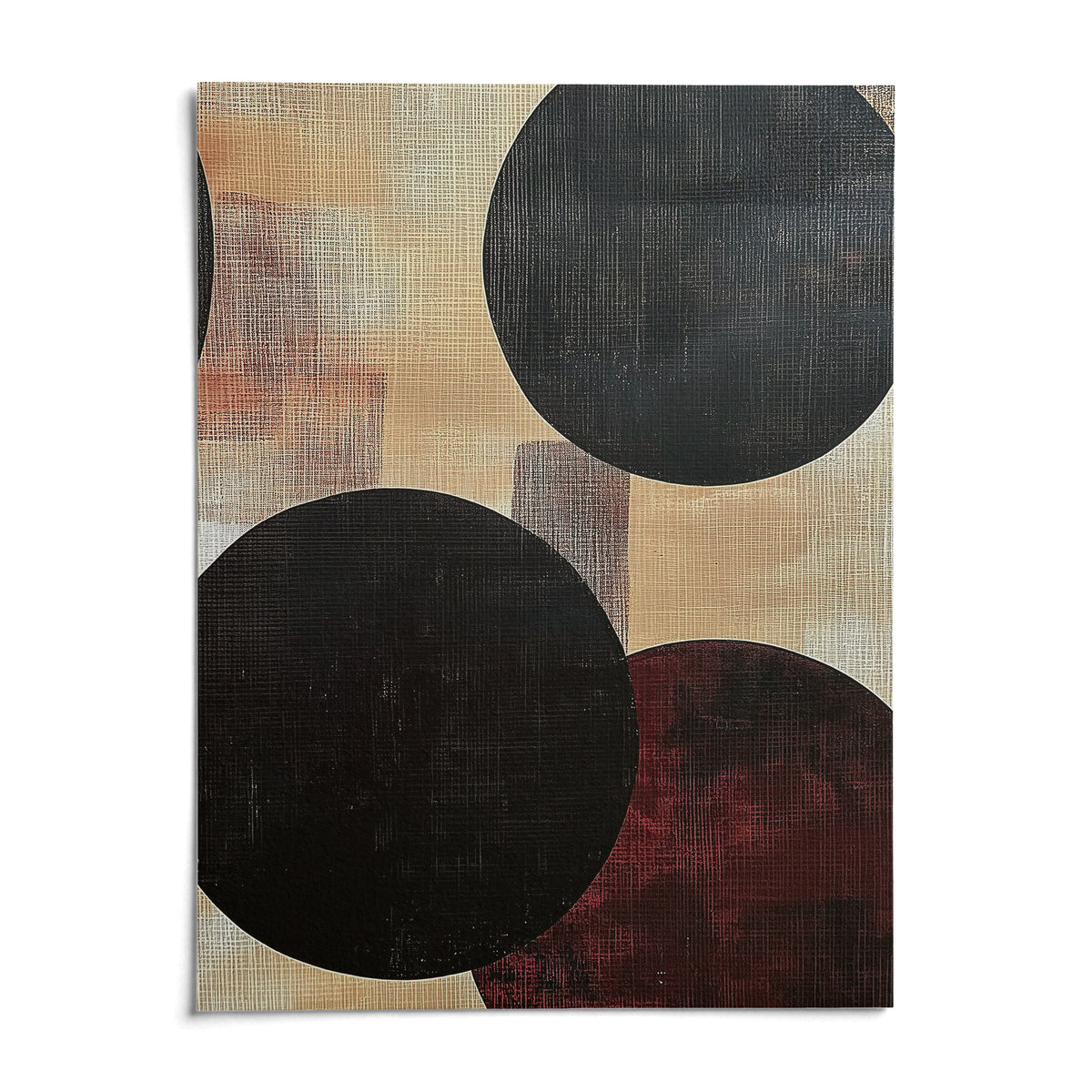 Abstract Neutral Art, shown as an unframed paper print on a plain white background