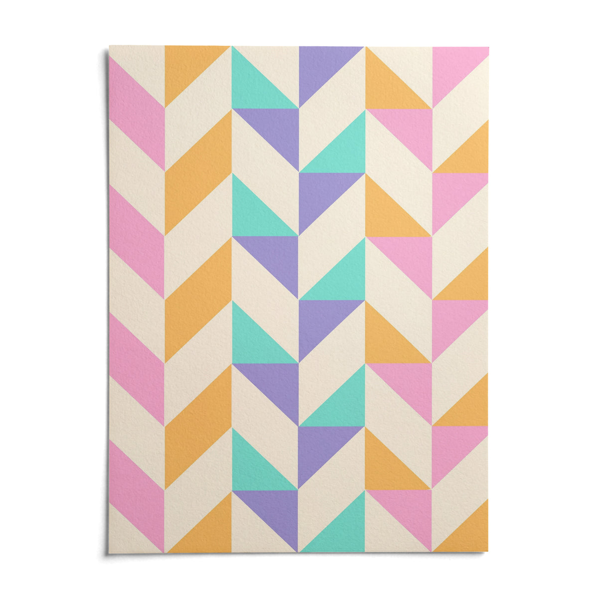 Abstract Pastel Print, shown as an unframed paper print on a plain white background