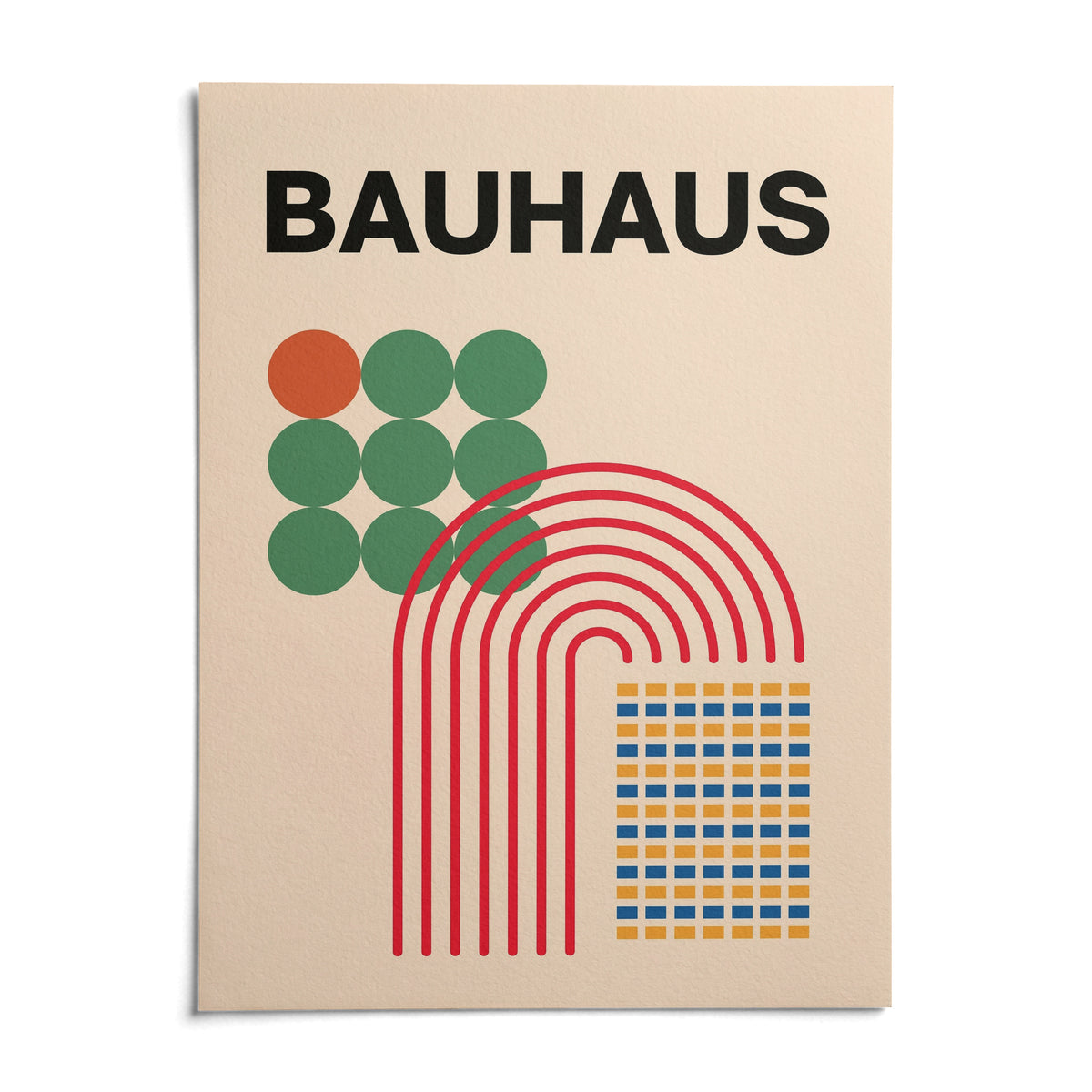 Abstract Shapes Print, shown as an unframed paper print on a plain white background