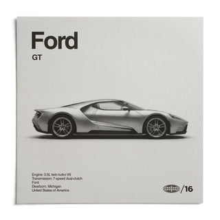 American Supercar Wall Art, shown as an unframed paper print on a plain white background