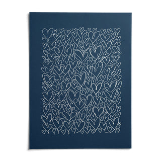 Art with Hearts, shown as an unframed paper print on a plain white background