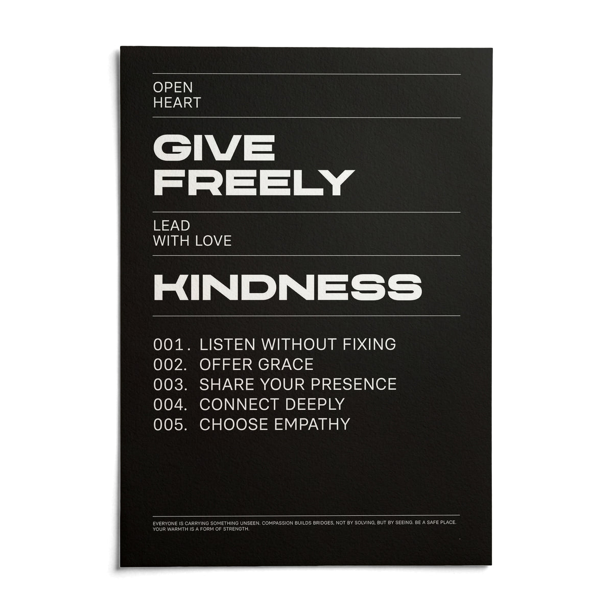 Art with Quote, shown as an unframed paper print on a plain white background