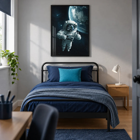Art mural astronaute