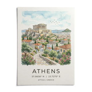 Athens Art Print, shown as an unframed paper print on a plain white background
