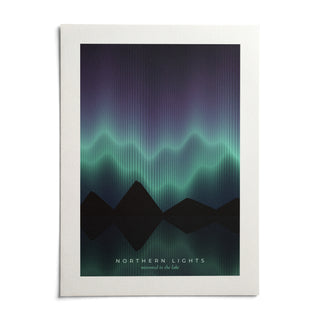 Aurora Borealis Print, shown as an unframed paper print on a plain white background