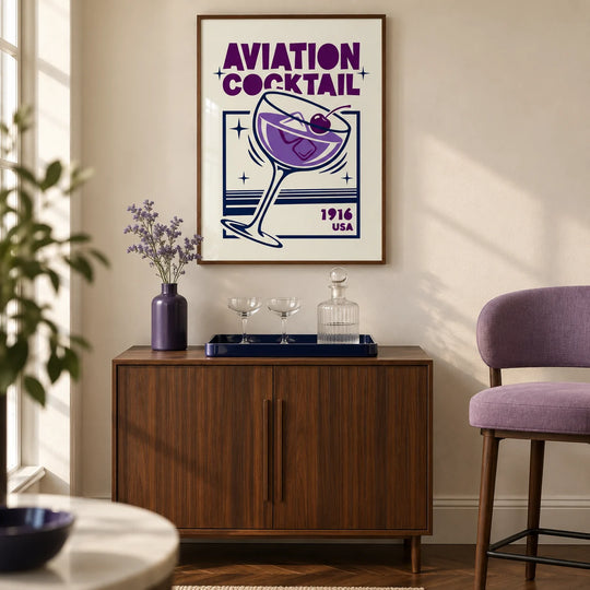Aviation Cocktail Print