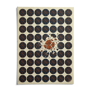 Basketball Burst Art Print, shown as an unframed paper print on a plain white background
