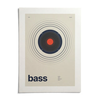 Bass Poster, shown as an unframed paper print on a plain white background