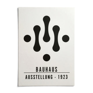 Bauhaus Art Black and White, shown as an unframed paper print on a plain white background