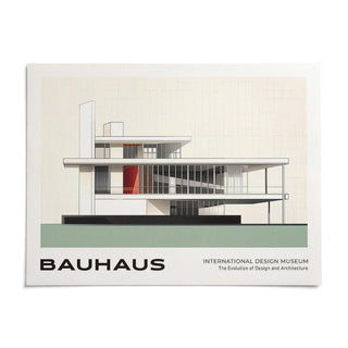 Bauhaus Blueprint, shown as an unframed paper print on a plain white background