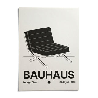 Bauhaus Chair Poster, shown as an unframed paper print on a plain white background