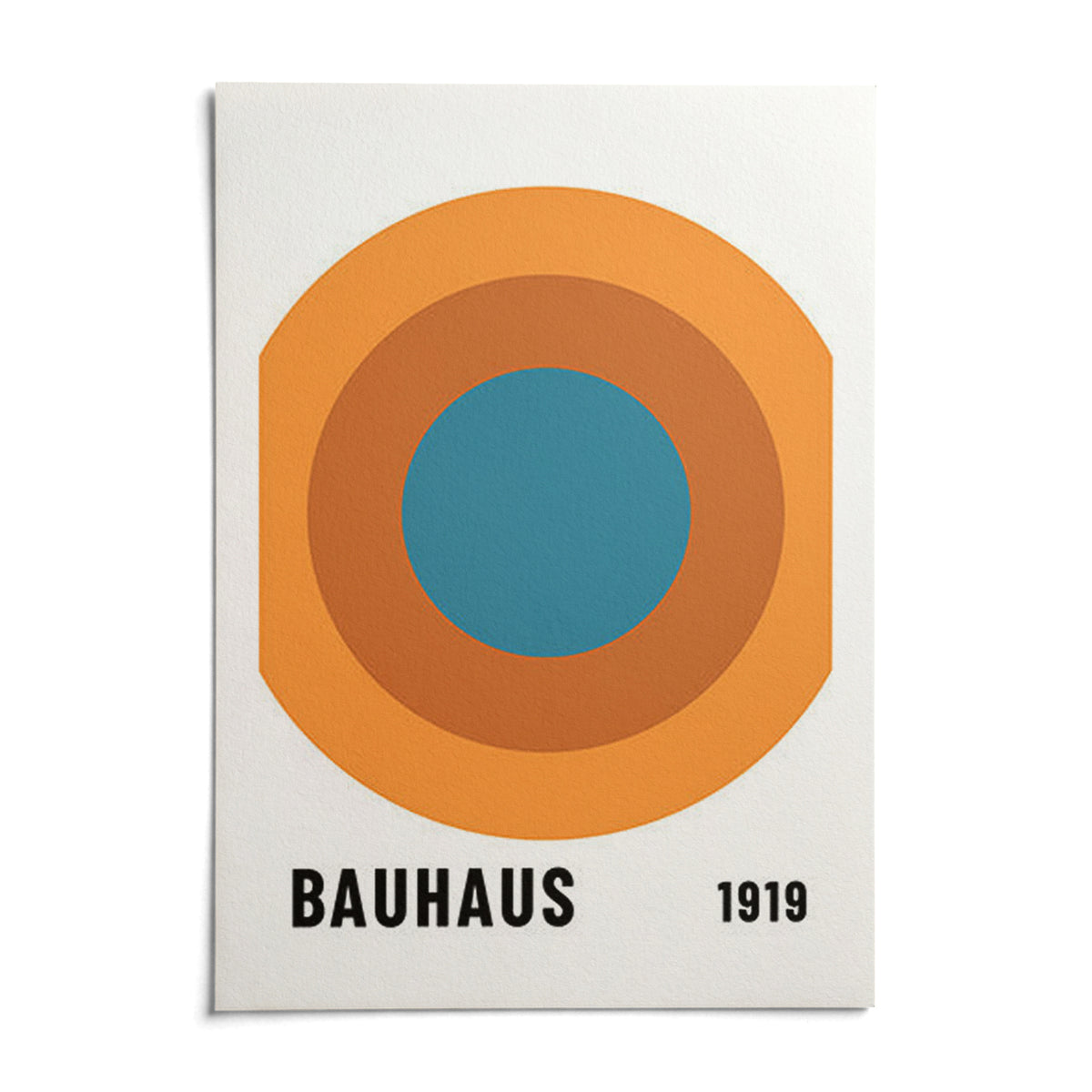 Bauhaus Circle Poster, shown as an unframed paper print on a plain white background