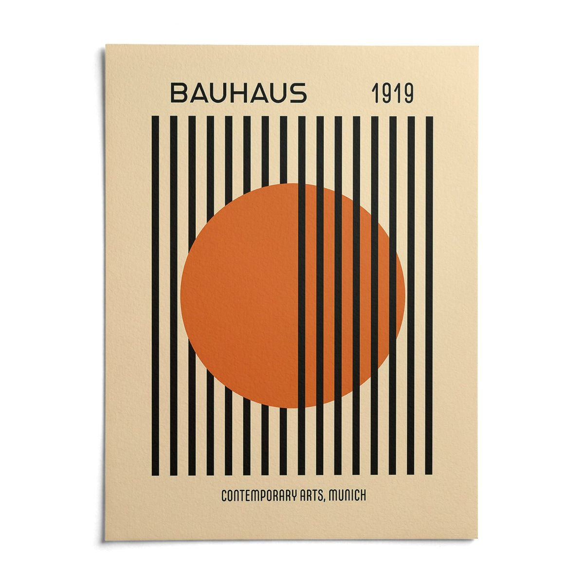 Striped Sun as it arrives: an unframed matte paper print