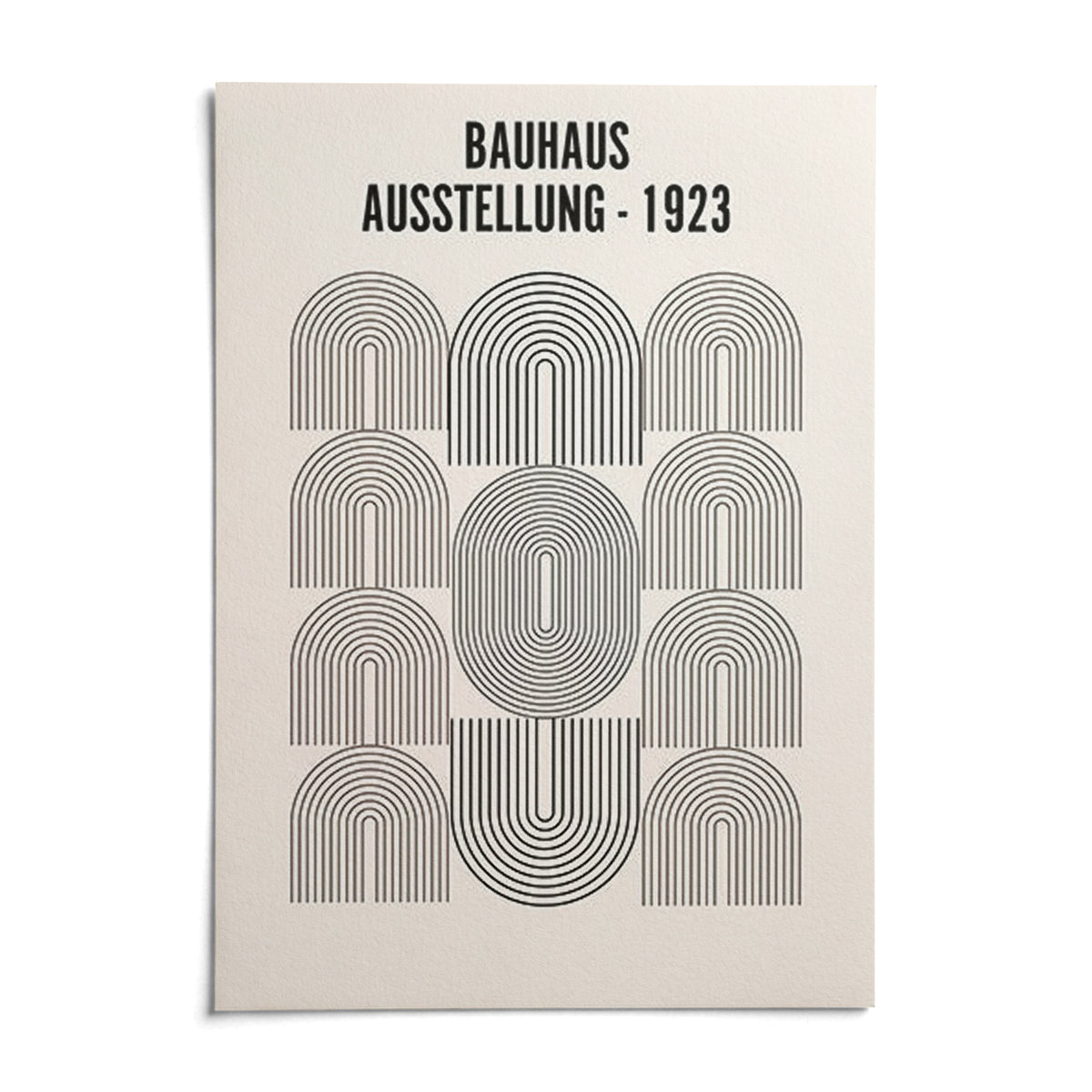 Bauhaus Minimalism Art, shown as an unframed paper print on a plain white background