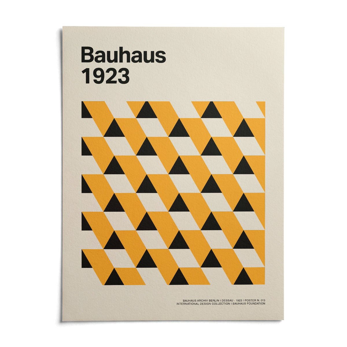 Bauhaus Poster 1923, shown as an unframed paper print on a plain white background