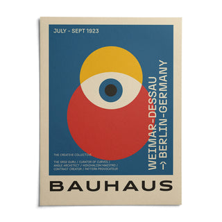 Bauhaus Poster Art, shown as an unframed paper print on a plain white background