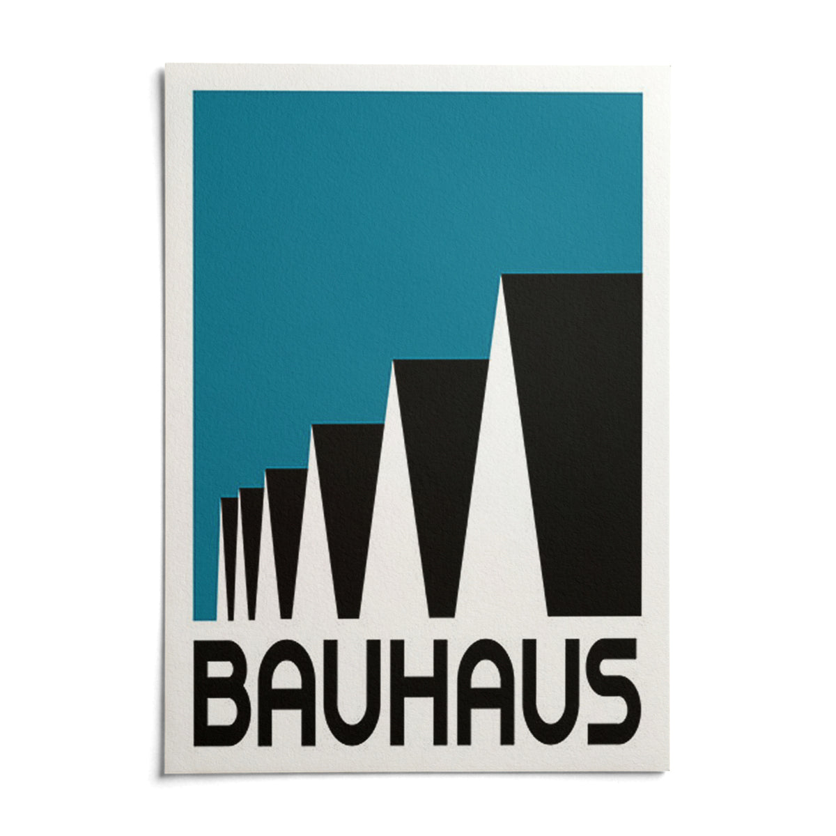 Bauhaus Poster Blue, shown as an unframed paper print on a plain white background