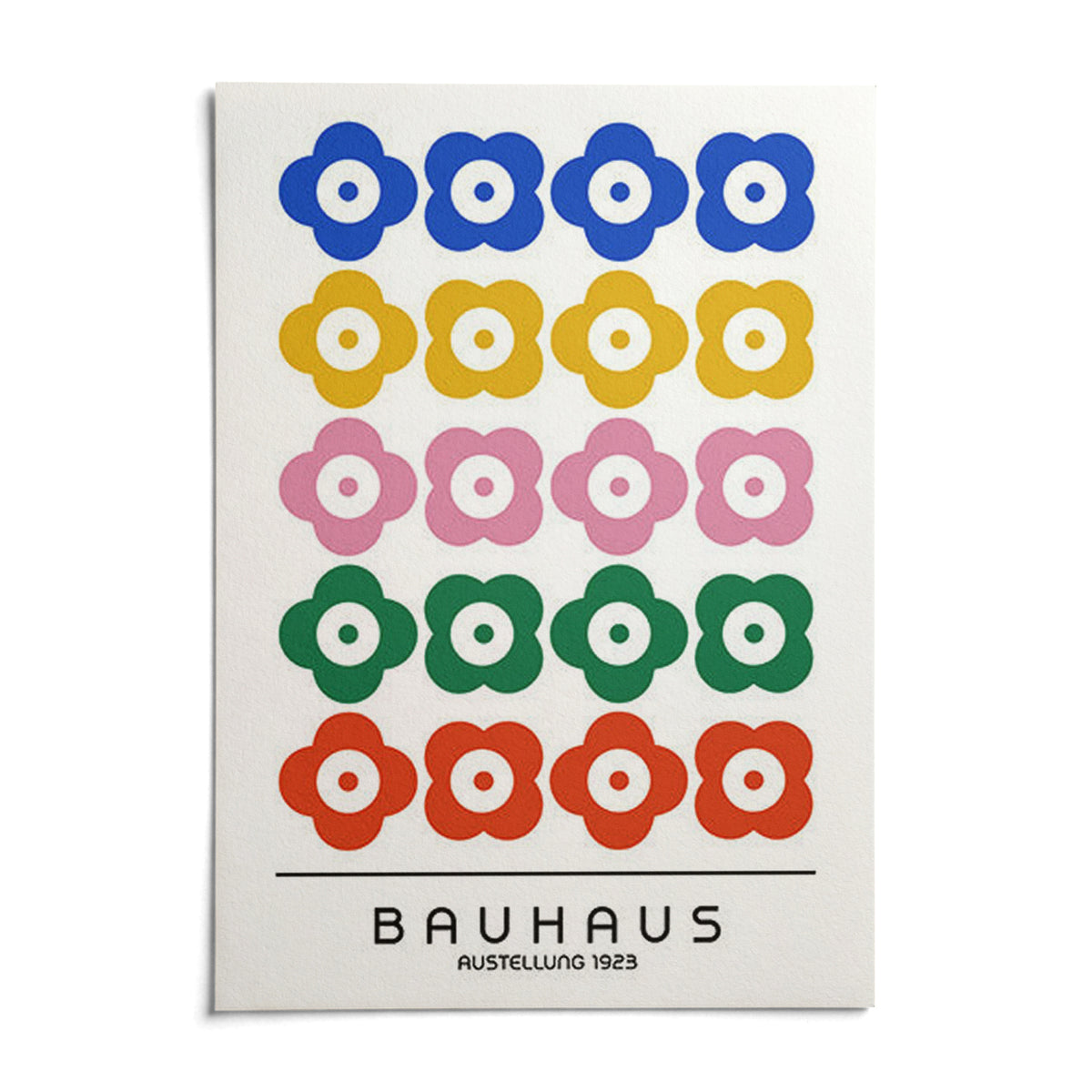 Bauhaus Print Design, shown as an unframed paper print on a plain white background