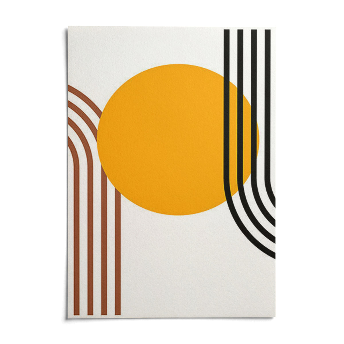 Bauhaus Sun Print, shown as an unframed paper print on a plain white background