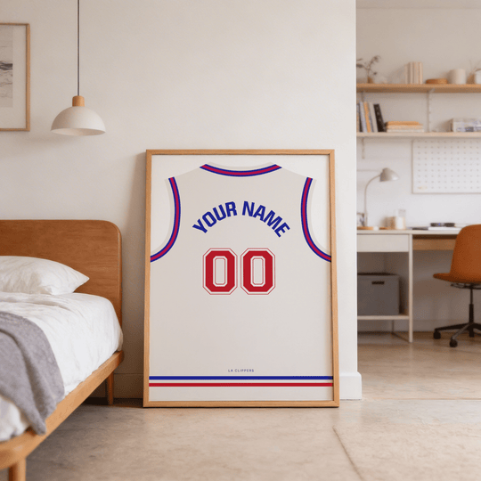 Custom Basketball Jersey – Plain White with Red Number