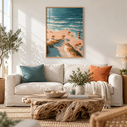Stampa Faro sulla Spiaggia
