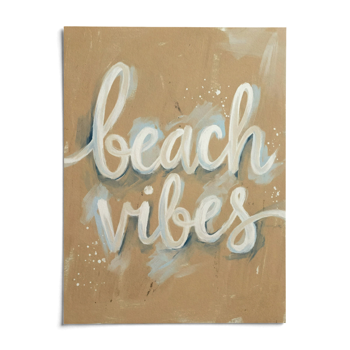 Beach Vibes Wall Art, shown as an unframed paper print on a plain white background