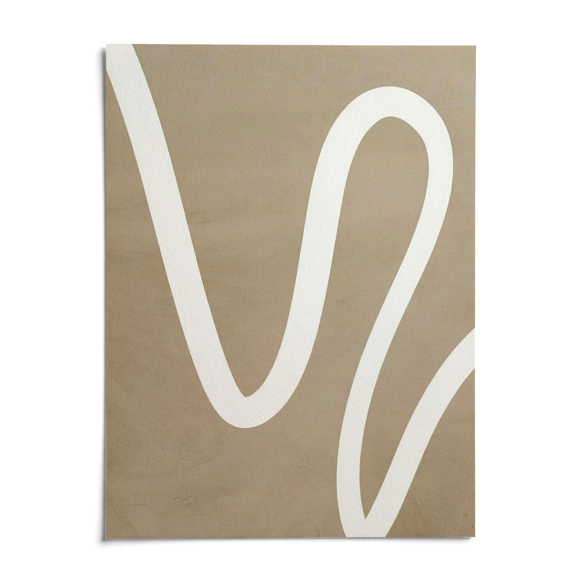 Beige Wall Art, shown as an unframed paper print on a plain white background