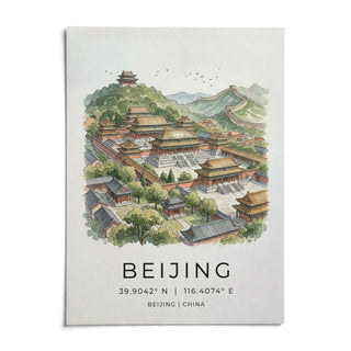 Beijing Wall Art, shown as an unframed paper print on a plain white background