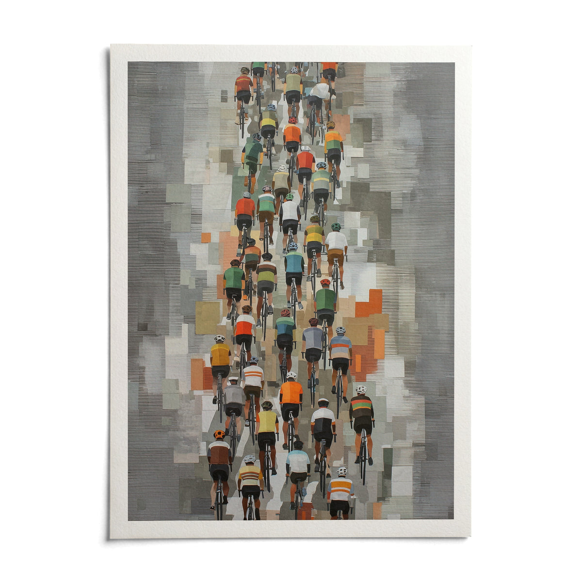 Bicycle Racing Poster, shown as an unframed paper print on a plain white background