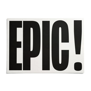 Big Text Sign Wall Art, shown as an unframed paper print on a plain white background