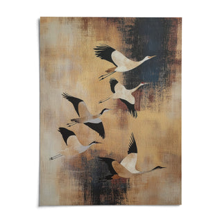 Birds Flying Wall Art, shown as an unframed paper print on a plain white background