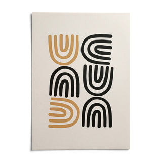 Black and Gold Pictures, shown as an unframed paper print on a plain white background