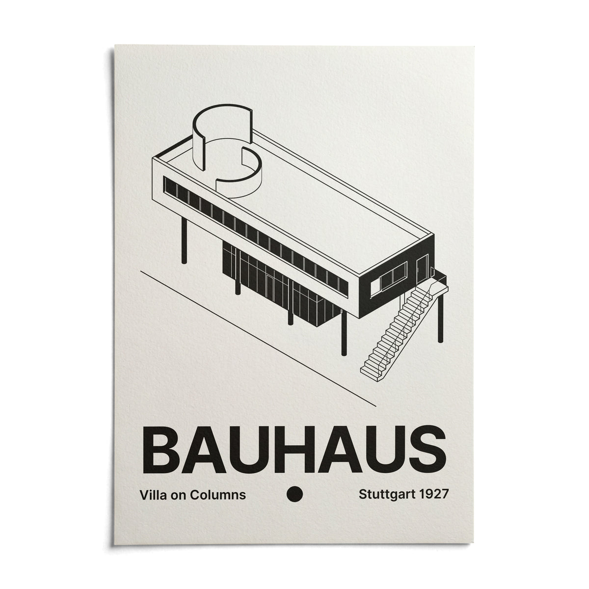 Black and White Architecture Poster, shown as an unframed paper print on a plain white background