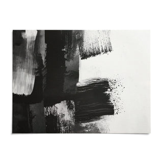 Black and White Art Print, shown as an unframed paper print on a plain white background