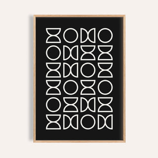 Black and White Geometric Art