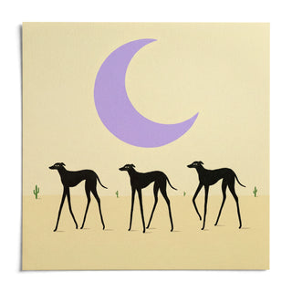 Black Dog Art Print, shown as an unframed paper print on a plain white background