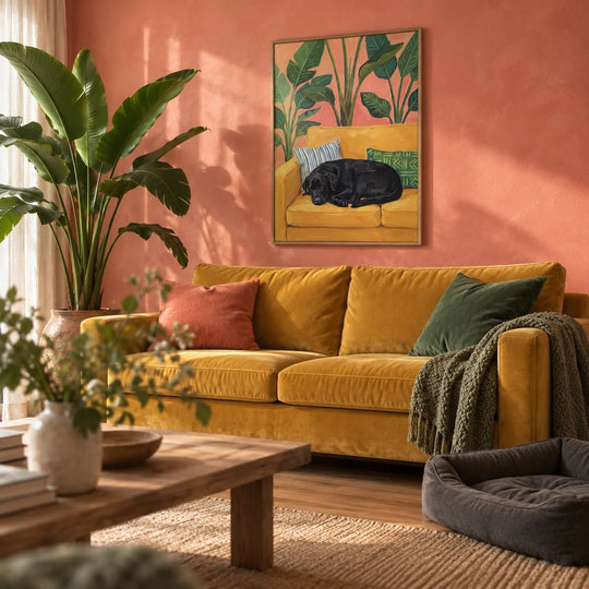 Lab on Sofa