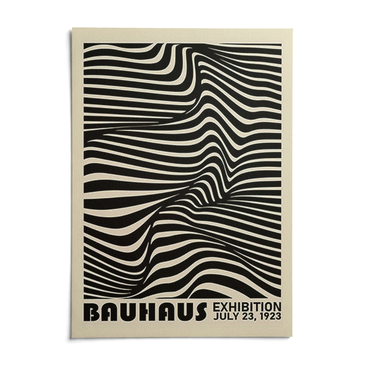 Black Minimalist Wall Art, shown as an unframed paper print on a plain white background