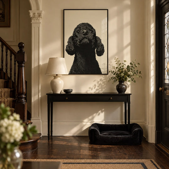Impresión de retrato de caniche